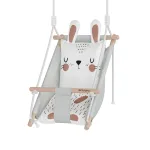 Vaiki&scaron;kos medinės sūpynės Tulano SWING FOR CHILDREN 3in1 Hop 45 Rabbit
