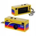 Mini skaitmeninis fotoaparatas G6 THUMB CAMERA RETRO HD, raktų pakabukas, geltonas