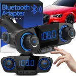 Automobilinis FM siųstuvas su Bluetooth 5.0, USB, 8 funkcijos, ekranas