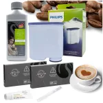 Priežiūros rinkinys PHILIPS 5400/2200/3200: filtras, nukalkinimo skystis, tabletės, tepalas