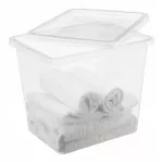 Plastikinė permatoma dėžė su dangčiu, 31 l, 34,7x42,5x33 cm