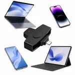 Tachografo kortelių skaitytuvas vairuotojams su USB-C, suderinamas su i&scaron;maniaisiais telefonais
