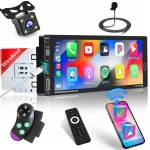 Automobilio radijo imtuvas 1 DIN, 6,9" ekranas, CarPlay, Android, galinio vaizdo kamera