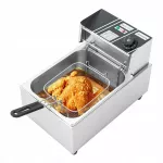 Elektrinė gruzdintuvė, 6 l, 2500 W, nerūdijantis plienas, temperatūros reguliavimas 60&ndash;200 &deg;C