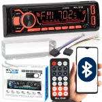 Automobilio radijo imtuvas 1-DIN su Bluetooth, USB, SD, nuotolinio valdymo pultu, spalvotas ekranas