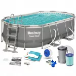 Sodo baseinas Bestway 56620, 427x250x100 cm, su kopetėlėmis ir siurbliu