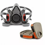 Respiratorius 3M 6200 su dažų ir lako filtru 6001, A1