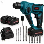 Perforatorius Hammer SDS+ 24V lagamine su grąžtų rinkiniu