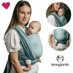 Austas kūdikių slingas LennyLamb, herringbone ra&scaron;to, mėtų spalvos, 4,6 m
