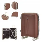 Kelioninis lagaminas WINGS 38 l, polipropilenas, TSA, 55x40x20 cm, 360&deg; ratukai