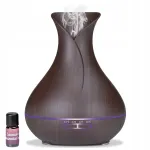 Oro drėkintuvas su aromato difuzoriumi Platinet, &scaron;viesios medienos, LED, 7 spalvos, 400 ml
