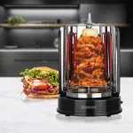 Kebabų grilis HEINRICH'S HDG 8687, 1400 W, juodas, kompakti&scaron;kas