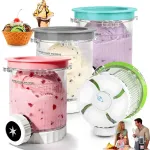 Ledų indeliai Ninja Creami Swirl su silikoniniu sandarikliu, apsaugančiu nuo pratekėjimo
