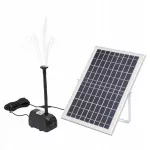 Saulės energija maitinamas vandens siurblys fontanui, 17V/10W, 1000 l/val.