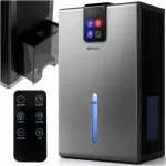 Oro sausintuvas LED RGB, 90W, 2200 ml, sidabrinis, su LCD ekranu