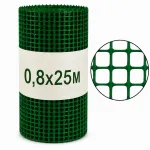 Plastikinis žalias sodo tinklas, 80 cm x 25 m, tvirtas