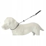 DINGO Gear juodas &scaron;uns mokymo antkaklis su virvele, 60 cm, 3 mm
