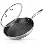 Keptuvė wok 25 cm NutriChef, sustiprinto plieno, tinkama indukcijai