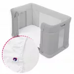 Vaiki&scaron;ka muslino paklodė su guma Chicco NEXT2ME FOREVER, balta