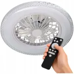 Lubų ventiliatorius su LED lempa, 63 W, CCT spalvų atmintis, pultelis, 48 cm