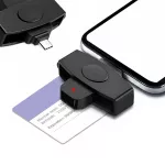 USB-C pasukamas i&scaron;maniųjų kortelių skaitytuvas telefonams