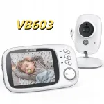 Vaizdo kūdikio stebėjimo kamera BABY MONITOR VB603, 3.2" LCD, naktinis režimas, 750mAh, VOX