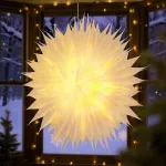 Kalėdinė Betliejaus žvaigždė, 3D LED, balta/raudona, 60 cm