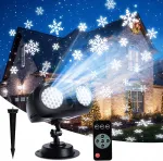 LED projektorius su snaigėmis, atsparus vandeniui IP65, valdymas nuotoliniu pultu