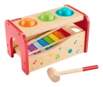 Vaiki&scaron;kas muzikinis žaislas Fisher-Price Xilofonas ir kalimo suoliukas 2 viename