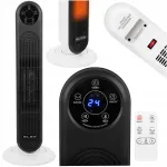Elektrinis ventiliatorius 2in1, 2 kW, su nuotolinio valdymo pultu, mobilus