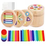 Medinis Montessori kaladėlių rū&scaron;iuoklis vaikams