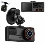 Automobilinė vaizdo kamera su 3 objektyvais, Full HD 1080P, WiFi, vidaus filmavimas