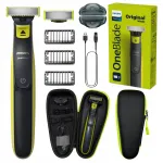 Barzdaskutė Philips OneBlade, belaidė, &scaron;lapio ir sauso skutimo, su 3 antgaliais