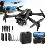 Dronas H12 4K su trimis kameromis, kliūčių jutikliu ir 3 baterijomis