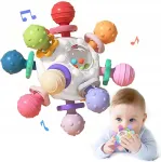 Kramtukas kūdikiams Montessori, sensorinis bar&scaron;kutis, antistresinis žaislas