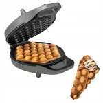Vaflių keptuvė Princess Bubble Waffle, 700 W, sidabrinė