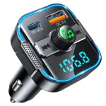 Automobilinis adapteris Glangeh 2026, Bluetooth 5.3, PD 36W, QC3.0, 2in1, FM