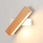 LED sieninis &scaron;viestuvas, medinis, baltas, pasukamas, 4W, 3000K