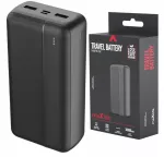 I&scaron;orinė baterija 30000mAh, 2x USB, greitas įkrovimas