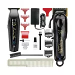 Barzdaskutės ir kirpimo ma&scaron;inėlės rinkinys WAHL Barber Combo MAGIC CLIP Black + DETAILER Black