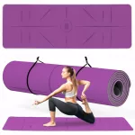 Treniruoklių kilimėlis jogai, gimnastikai, neslystantis, storas, TPE