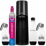 Vandens prisotinimo aparatas SodaStream Terra juodas, su 3 buteliais ir dujų balionėliu