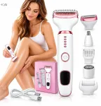 Moteri&scaron;kas 5 in 1 belaidis epiliatorius ir kūno skustuvas, bikini, veido, nosies zonoms, USB įkrovimas