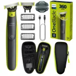 Barzdaskutė PHILIPS OneBlade 360 veido plaukams su dėklu