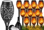 Saulės sodo lempos, 12 vnt., su 12 LED, dekoratyvinės