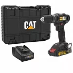 Akumuliatorinis 18V smūginis gręžtuvas CAT, 50 Nm, su įkrovikliu ir 20 priedų