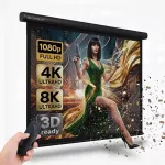 Elektrinis projektoriaus ekranas AVC-E145B 72", 145x110 cm, juodas, AVCENTRUM Premium