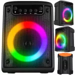 Belaidis garsiakalbis 500W, Bluetooth, FM radijas, USB, SD, LED, ne&scaron;iojamas