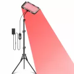 Infraraudonųjų spindulių LED lempa, 96 LED, reguliuojamo auk&scaron;čio sulankstomas trikojis, terapinė
