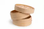 Bambukinis garpuodis, 2 auk&scaron;tų, 18 cm, su dangčiu